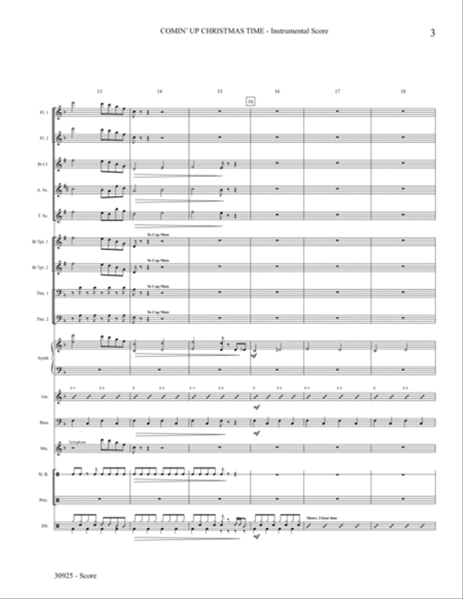 Comin' Up Christmas Time: Score Score scores gallery preview page 3