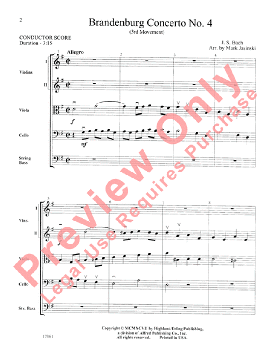 Brandenburg Concerto No. 4
