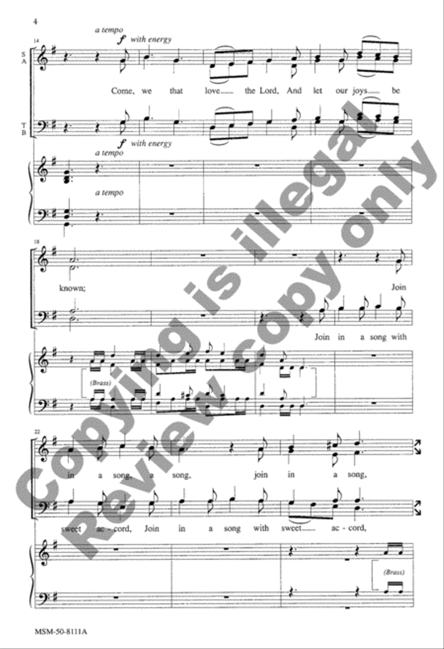 Marching to Zion 4-Part scores gallery preview page 19