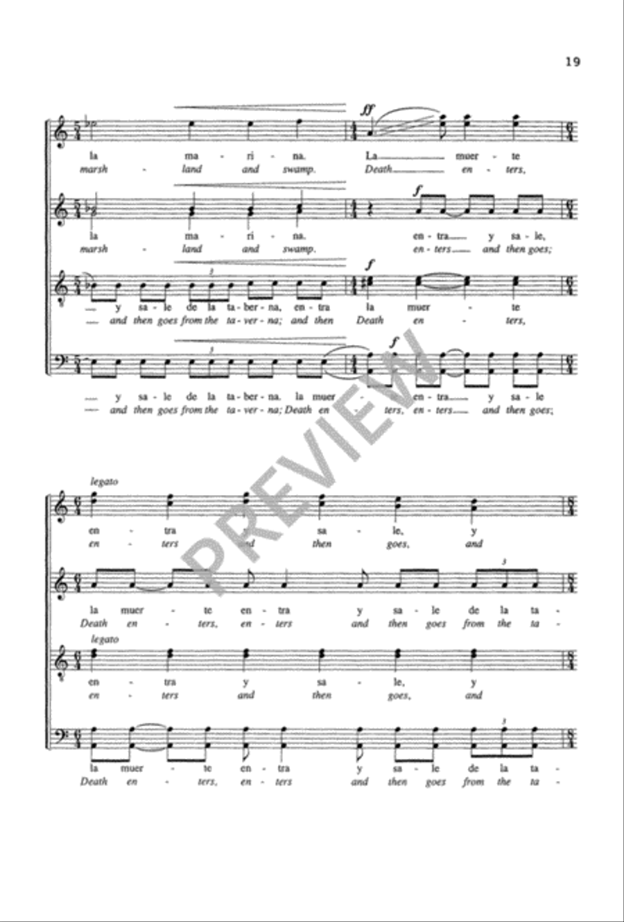 Suite de Lorca (SATB) 4-Part scores gallery preview page 20