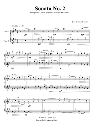 Loeillet: Sonata No 2 for Flute Duo