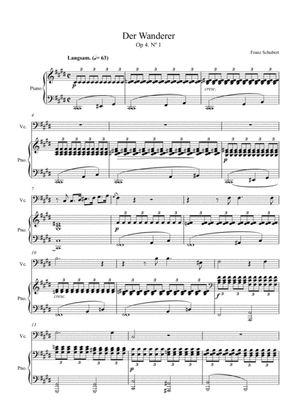 Franz Schubert - Der Wanderer (Violoncello Solo)