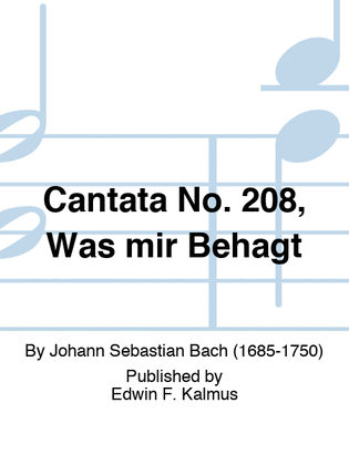 Book cover for Cantata No. 208, Was mir Behagt