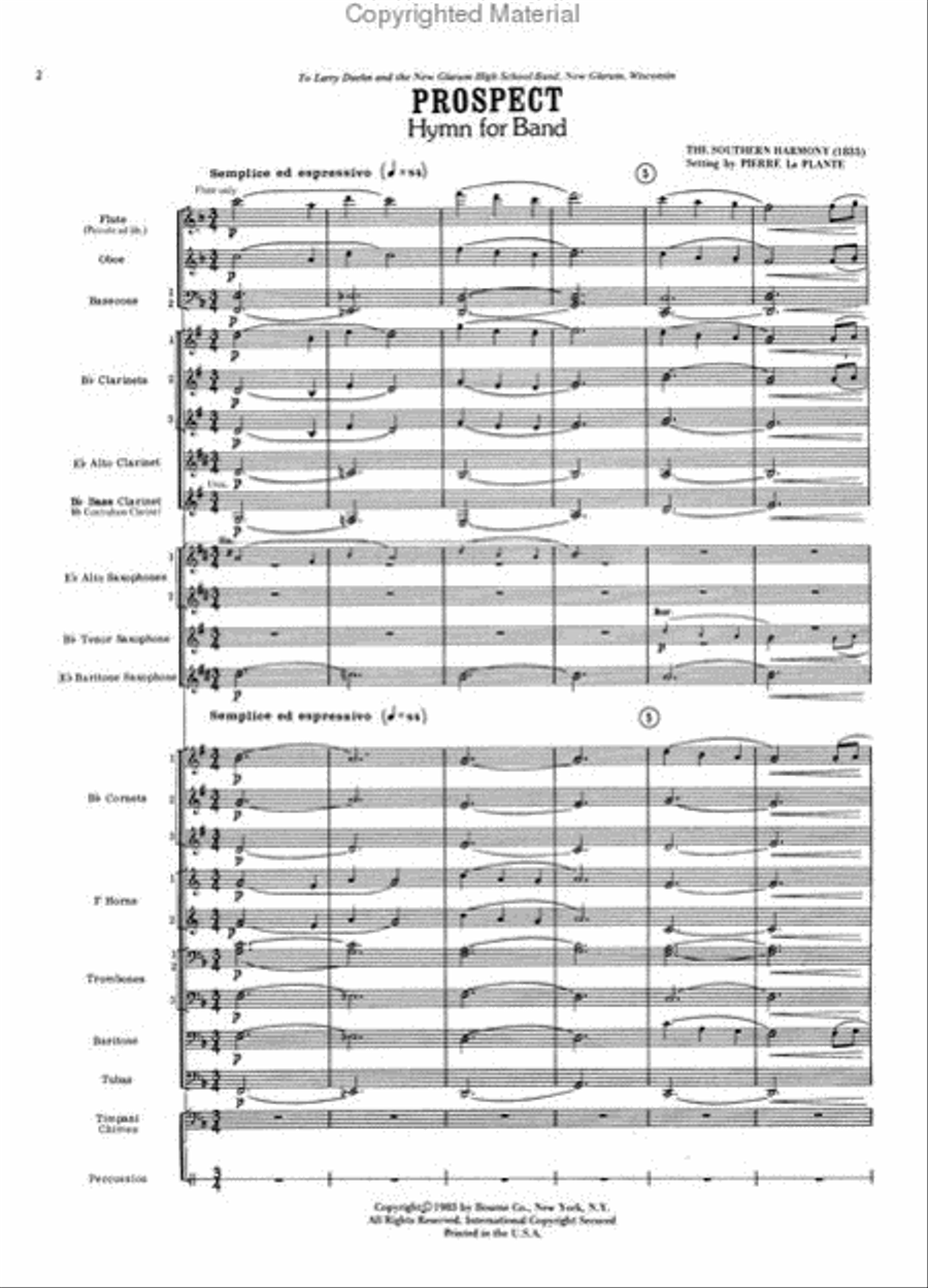 Prospect Concert Band scores gallery preview page 2
