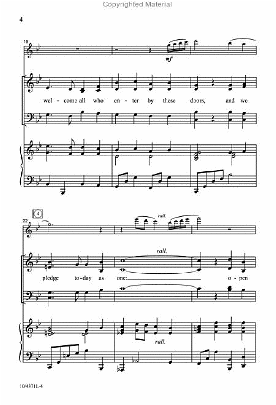 Open Hearts, Open Doors Open Hearts, Open Doors 4-Part scores gallery preview page 4