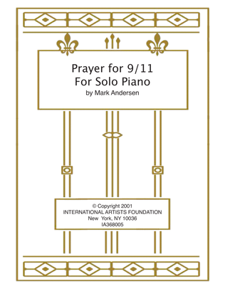 Book cover for Prayer for 9/11 for Solo Piano
