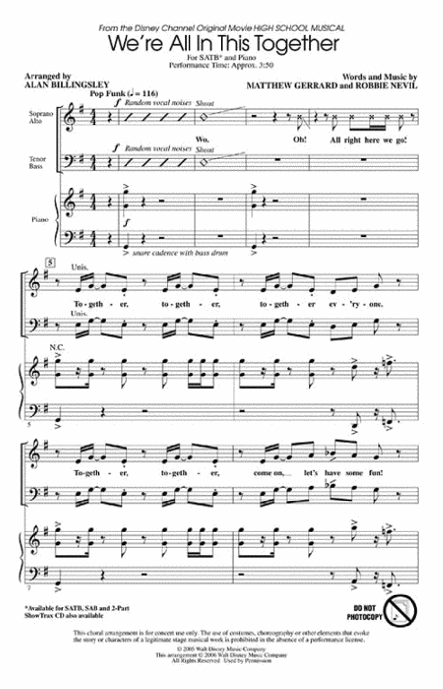 We're All in This Together 4-Part scores gallery preview page 2