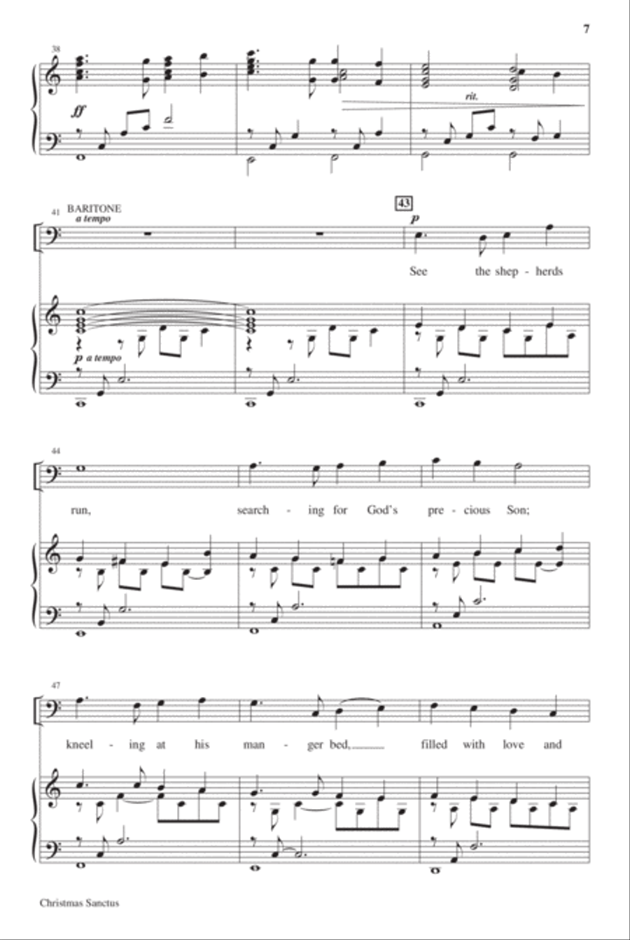 Christmas Sanctus 3-Part scores gallery preview page 8