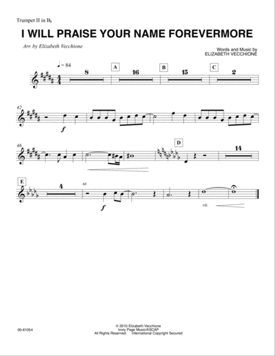 I Will Praise Your Name Forevermore - Orchestral Parts Large Ensemble scores gallery preview page 4