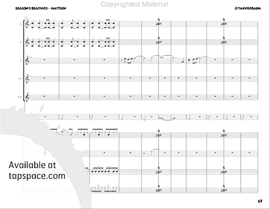 Season's Beatings Percussion Ensemble scores gallery preview page 83