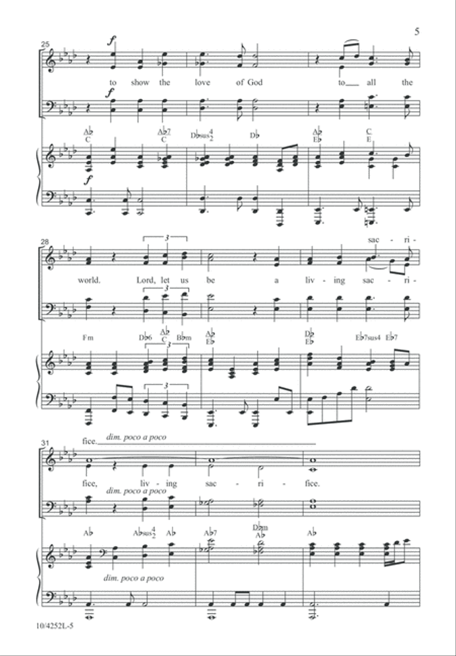 A Living Sacrifice A Living Sacrifice 4-Part scores gallery preview page 5