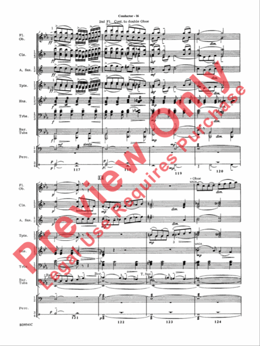 Alvamar Overture Concert Band scores gallery preview page 18