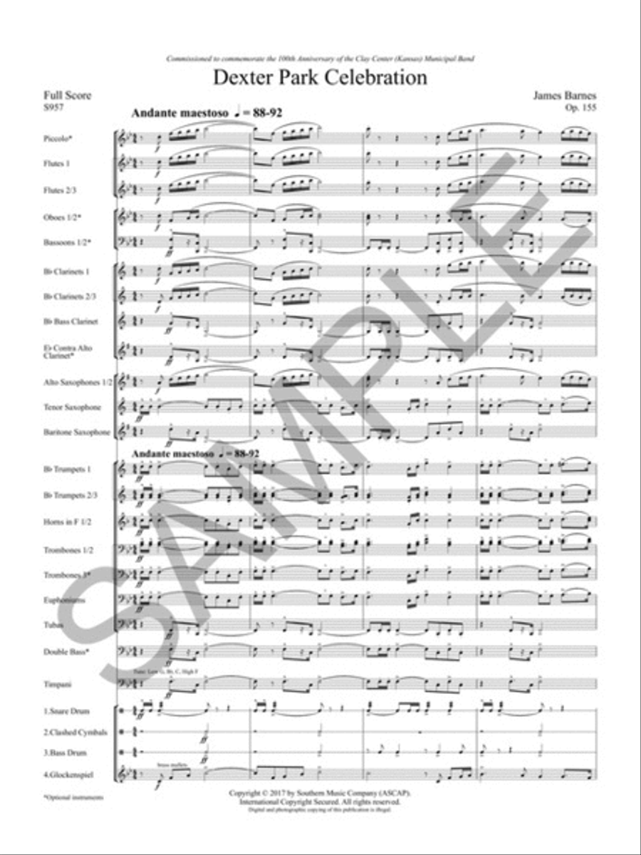 Dexter Park Celebration Concert Band scores gallery preview page 4