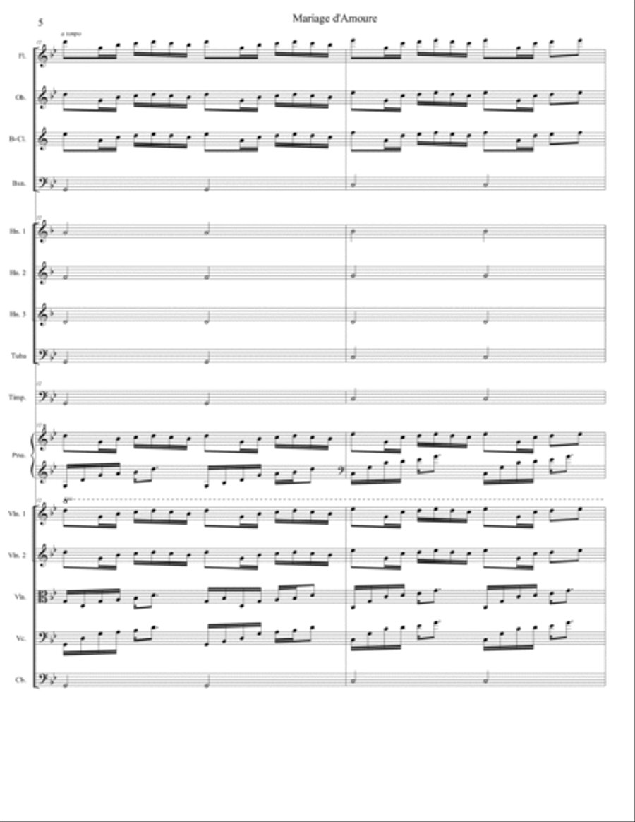 Mariage D'amour Large Ensemble scores gallery preview page 5