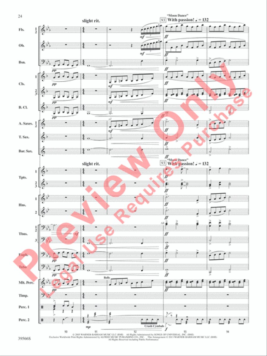 At the Movies with Danny Elfman Concert Band scores gallery preview page 25