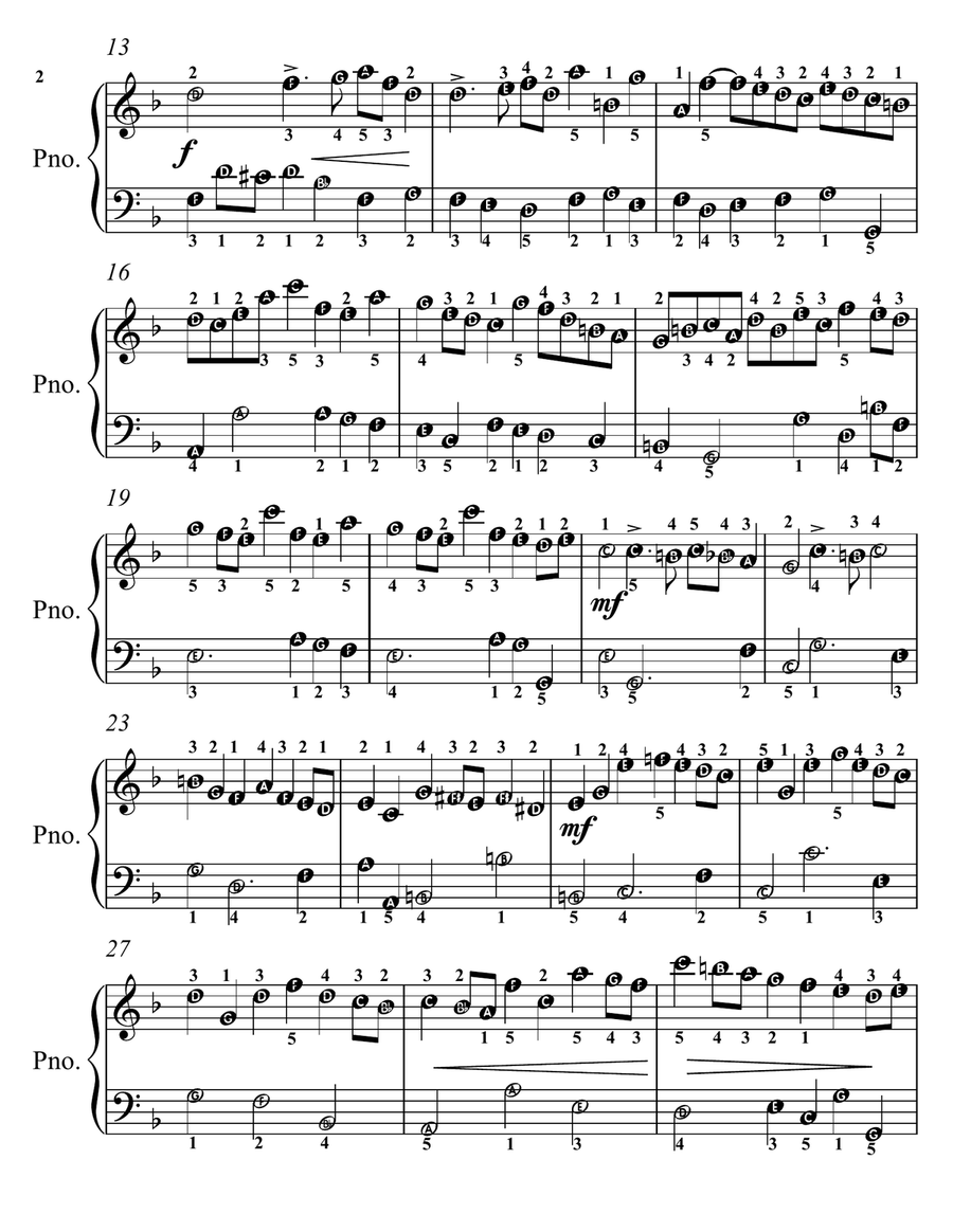 Prelude Lady Radnor's Suite Easy Piano Sheet Music Piano Method scores gallery preview page 3
