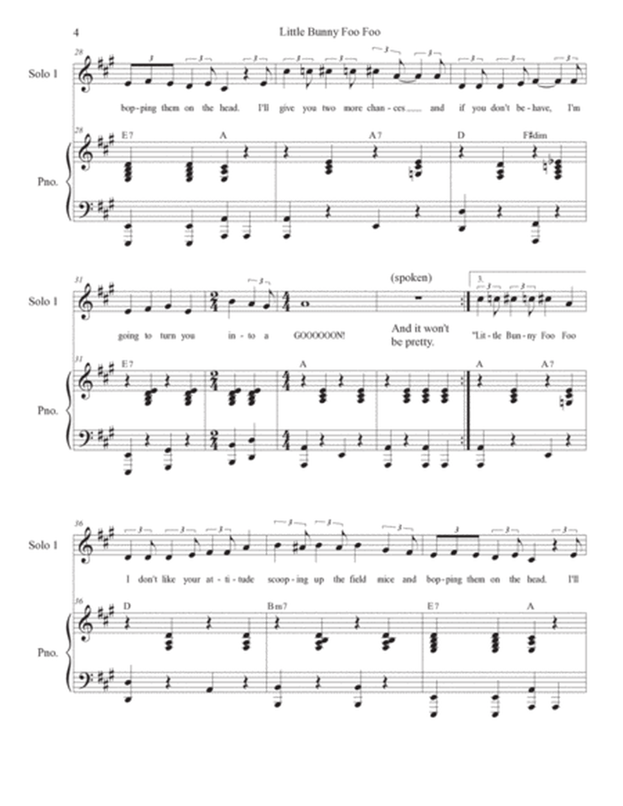 Little Bunny Foo Foo (2-part choir - (TB) image number null