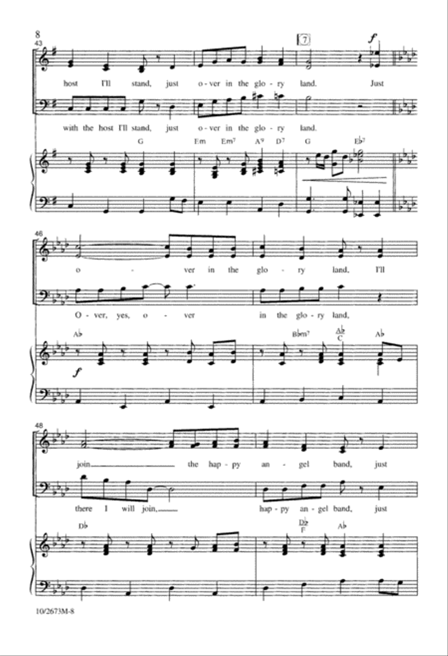 Just Over in Glory Land Just Over in Glory Land 3-Part scores gallery preview page 9