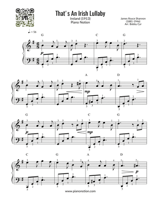 That's An Irish Lullaby - Too-Ra-Loo-Ra-Loo-Ral (Piano Solo)