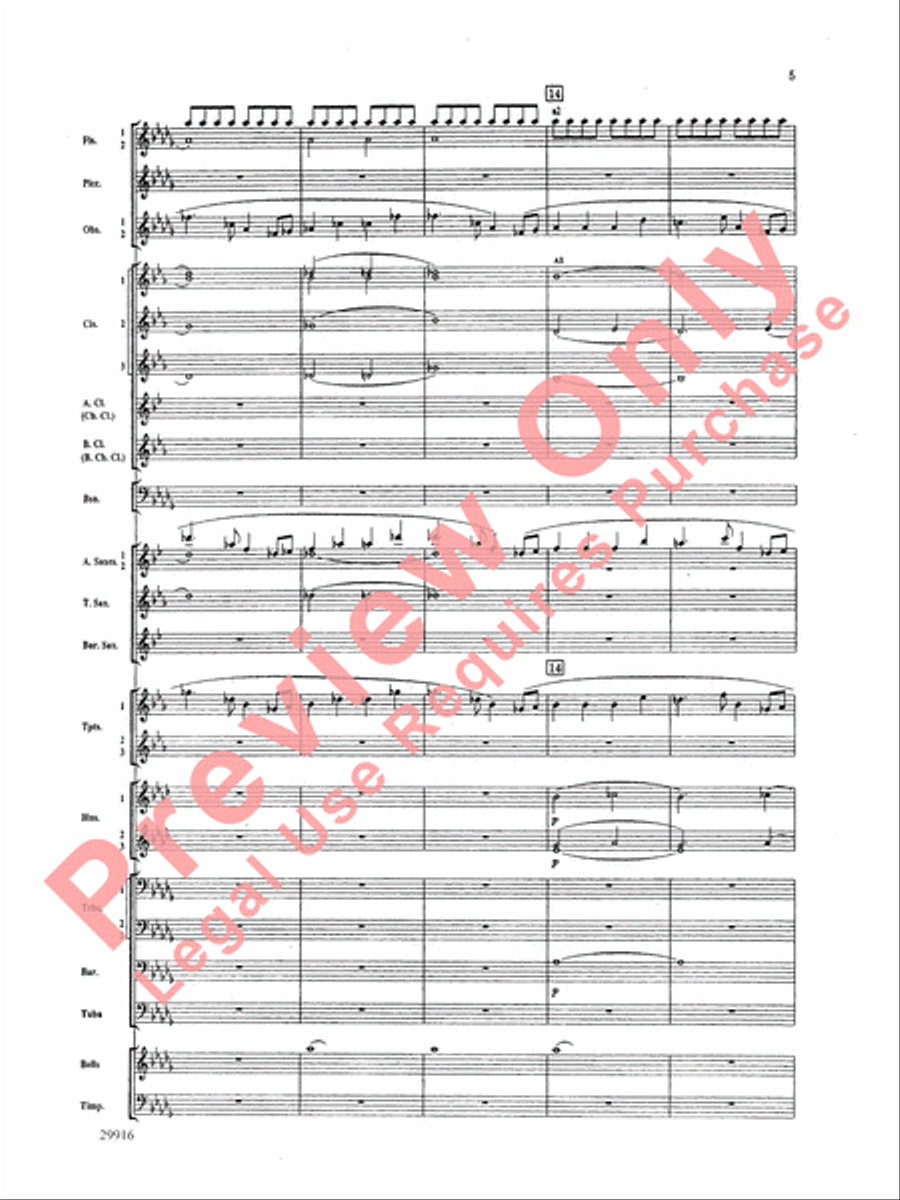 Prologue Prayer and Dream Pantomime (from the opera Hansel and Gretel) Concert Band scores gallery preview page 6
