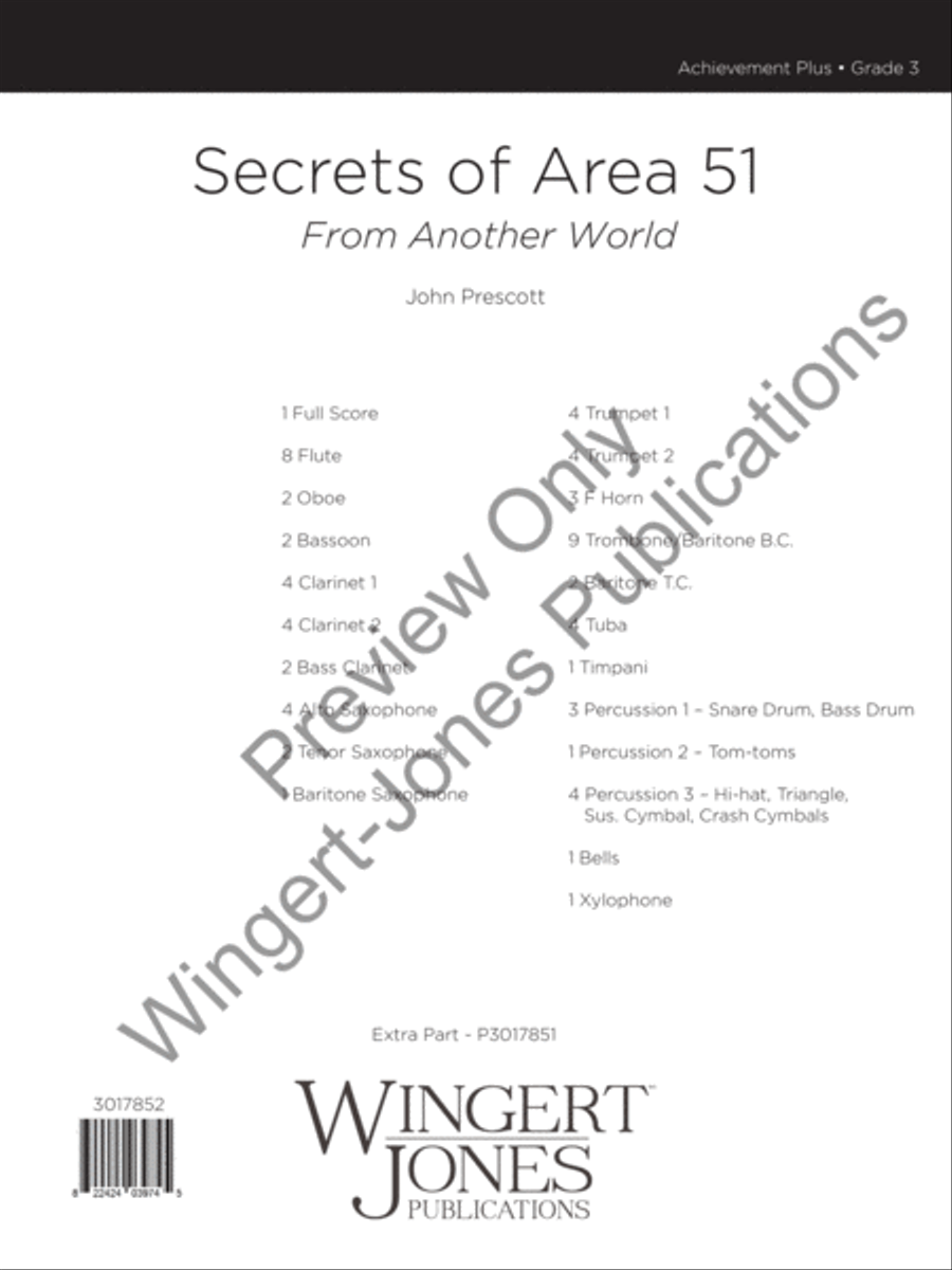 Secrets of Area 51 Concert Band scores gallery preview page 2
