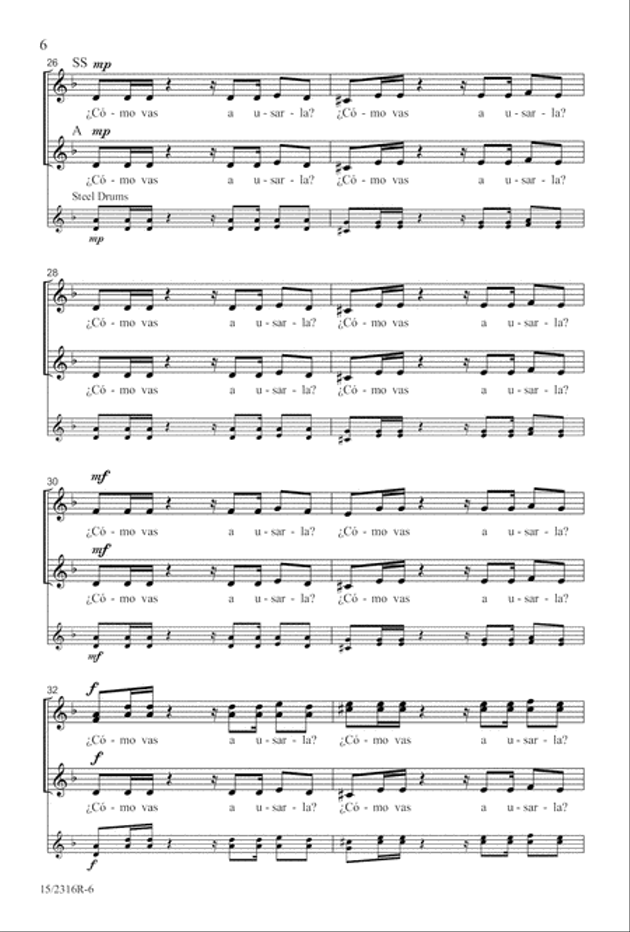 Nuestras Voces SSA scores gallery preview page 6