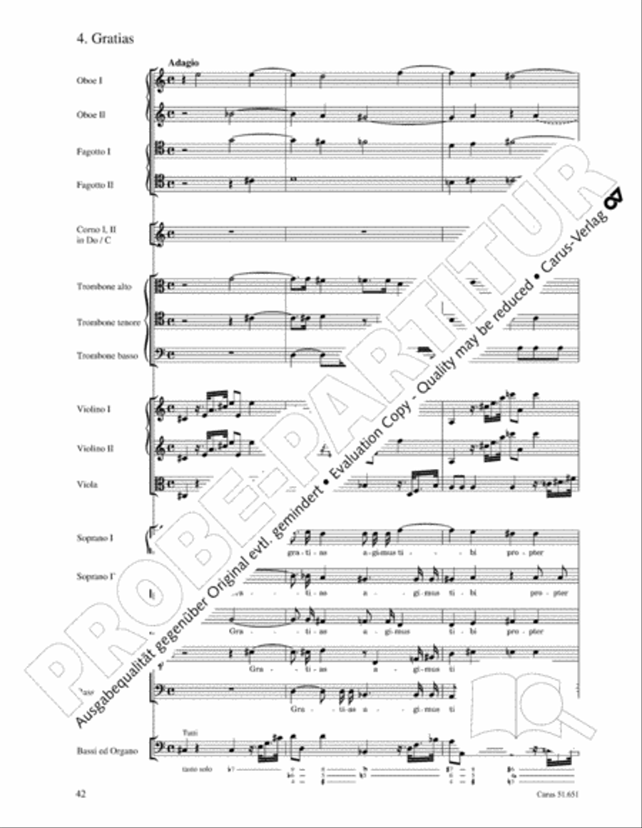 C Minor Mass, K. 427 (Missa in c KV 427) 4-Part scores gallery preview page 58