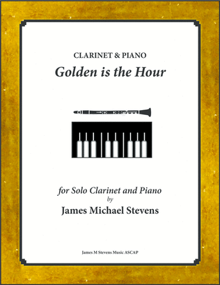 Book cover for Golden is the Hour - Clarinet & Piano