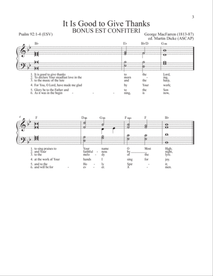 Seven Anglican Chants (SATB) 4-Part scores gallery preview page 3