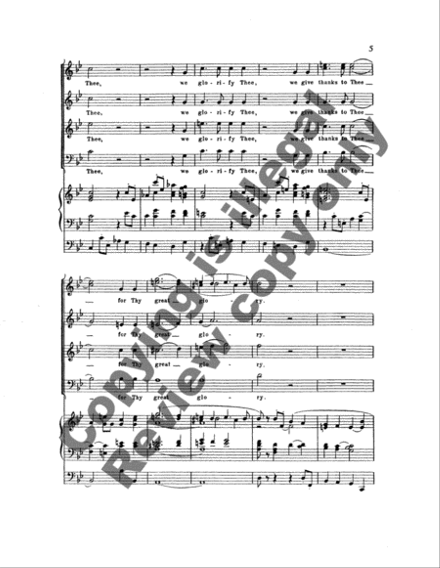 Gloria in Excelsis (Coronation Music) 4-Part scores gallery preview page 4