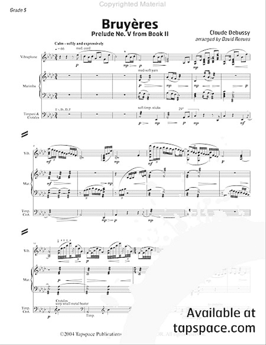 Three Preludes Percussion Ensemble scores gallery preview page 5
