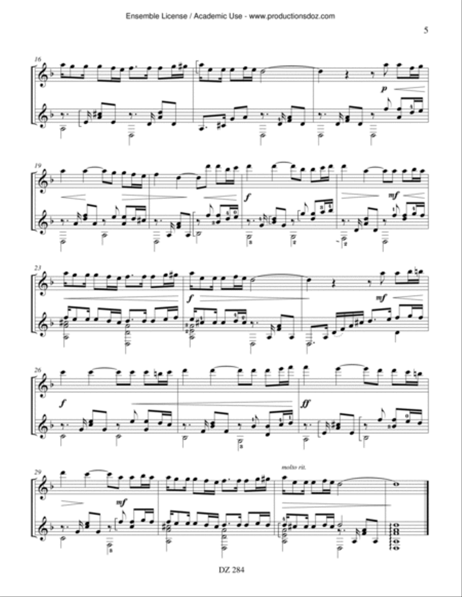 Six duos sur des chansons pop. mexicaines Electric Guitar scores gallery preview page 5