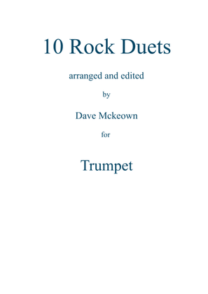 Book cover for 10 Rock Duets for Trumpet