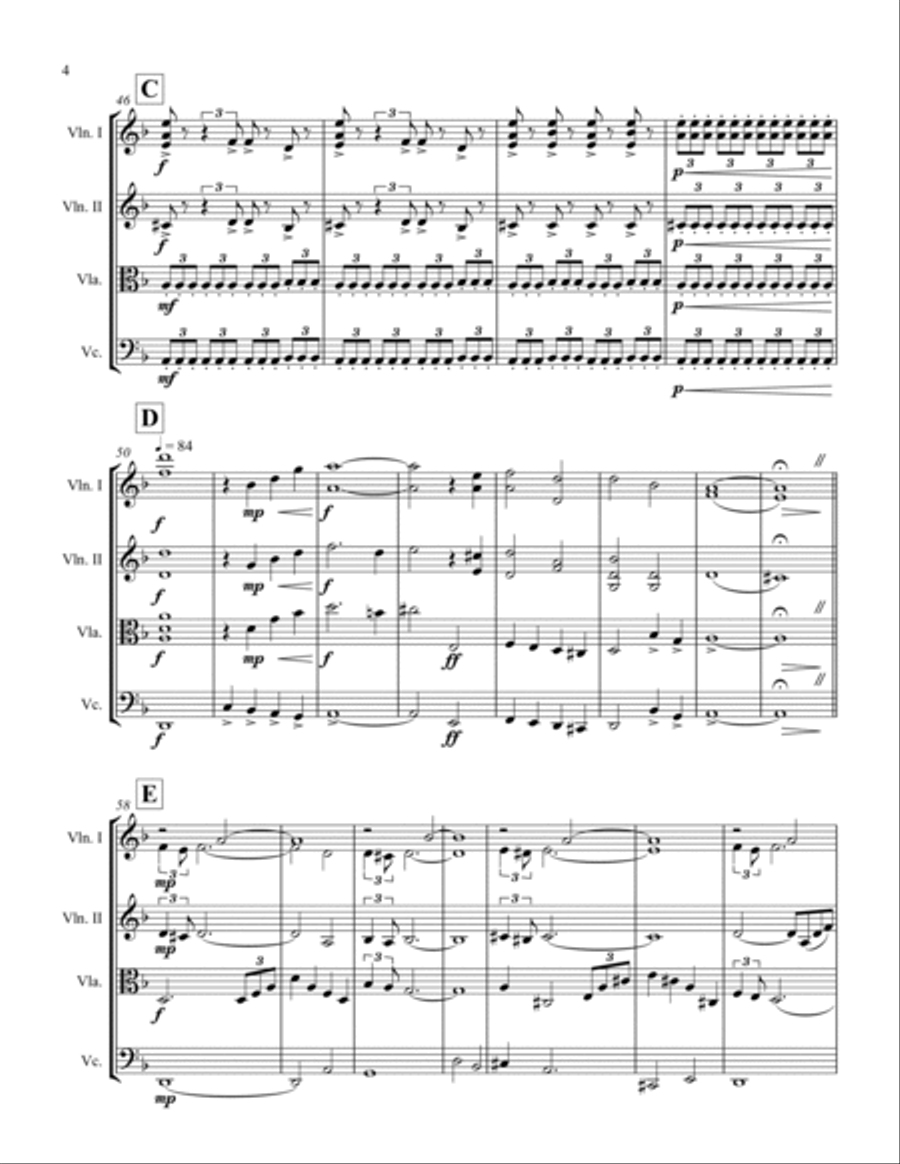 The Apocalypse String Quartet scores gallery preview page 4