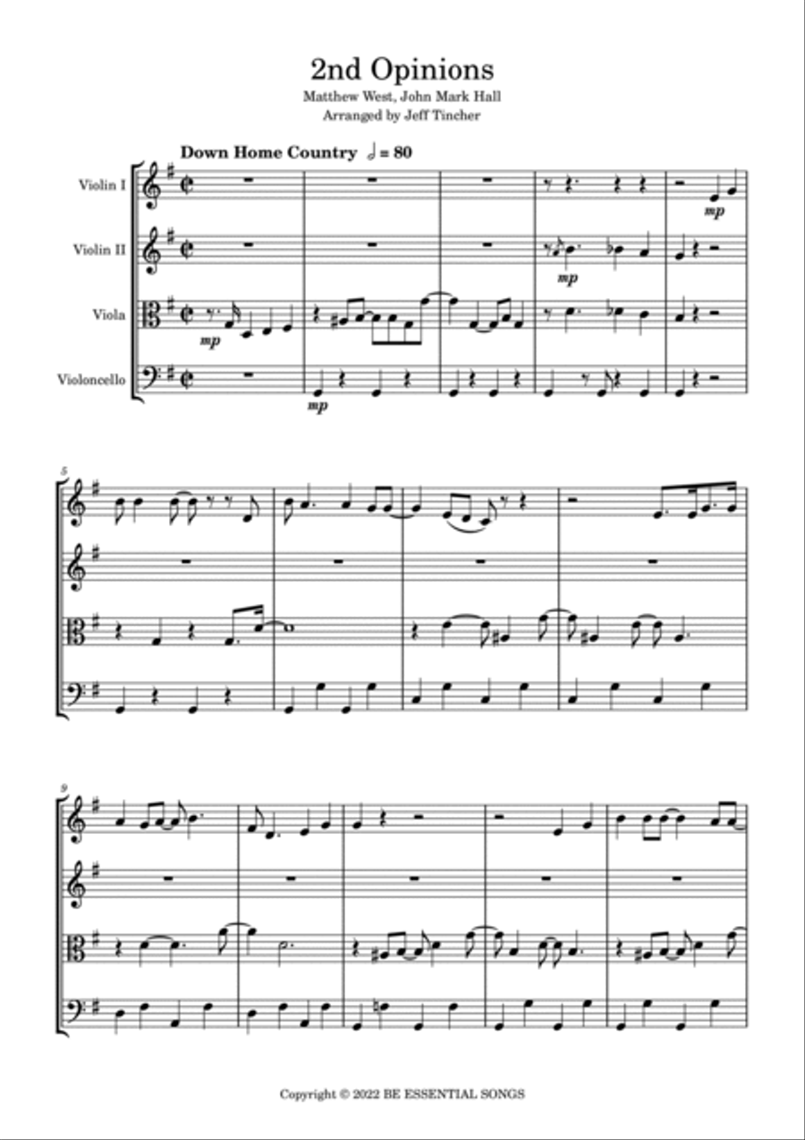 2nd Opinions 2nd Opinions String Quartet scores gallery preview page 2