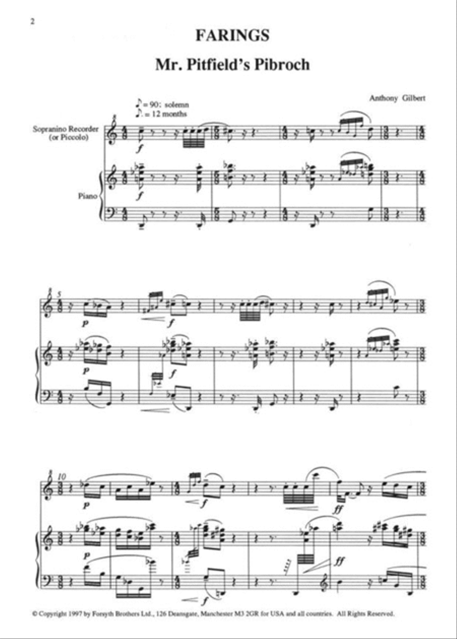 Farings Soprano Recorder scores gallery preview page 3