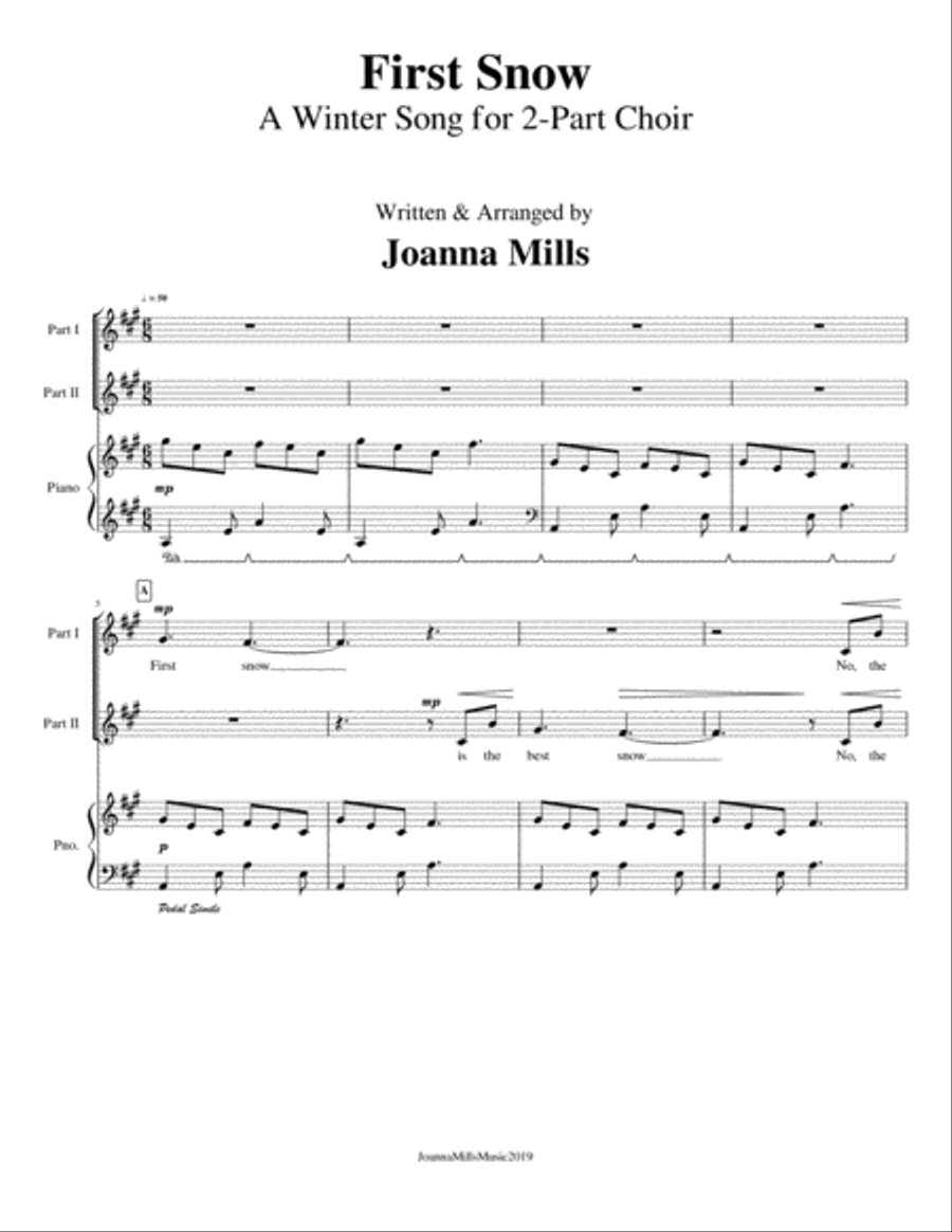 First Snow (A Winter Song for 2-Part Choir) 2-Part scores gallery preview page 2