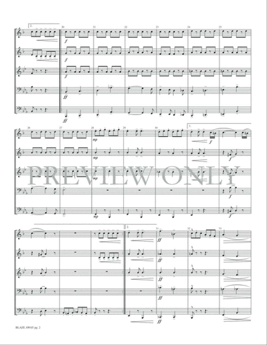 Blaze Away Blaze Away Brass Quintet scores gallery preview page 4