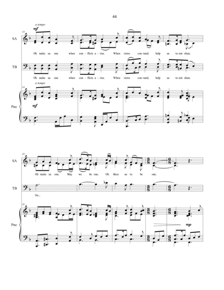 May We Be One, Sacred Music for SATB Choir image number null