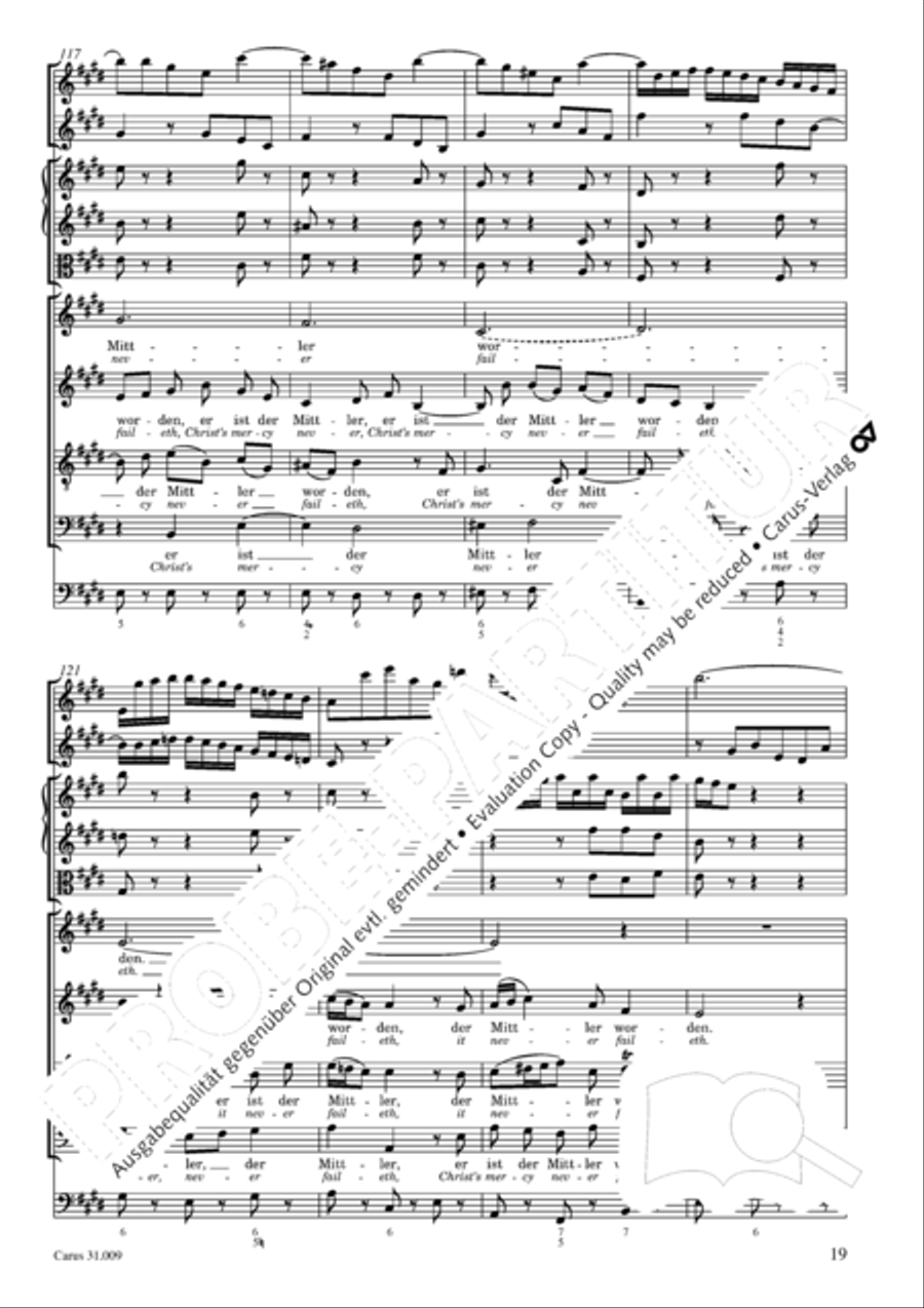 Salvation sure has come to man (Es ist das Heil uns kommen her) 4-Part scores gallery preview page 20