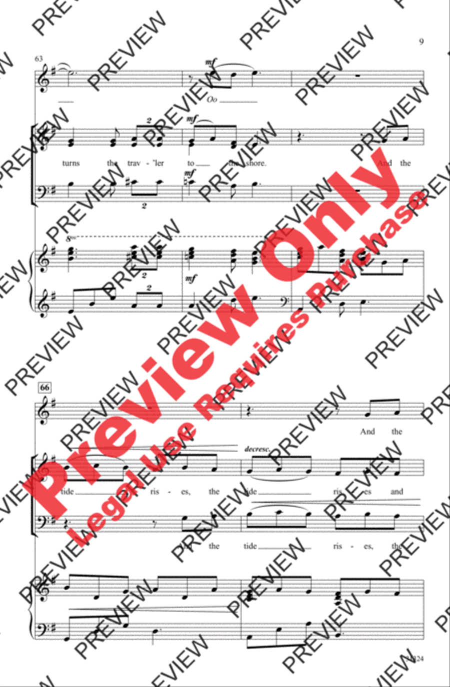 The Tide Rises, the Tide Falls 3-Part scores gallery preview page 9