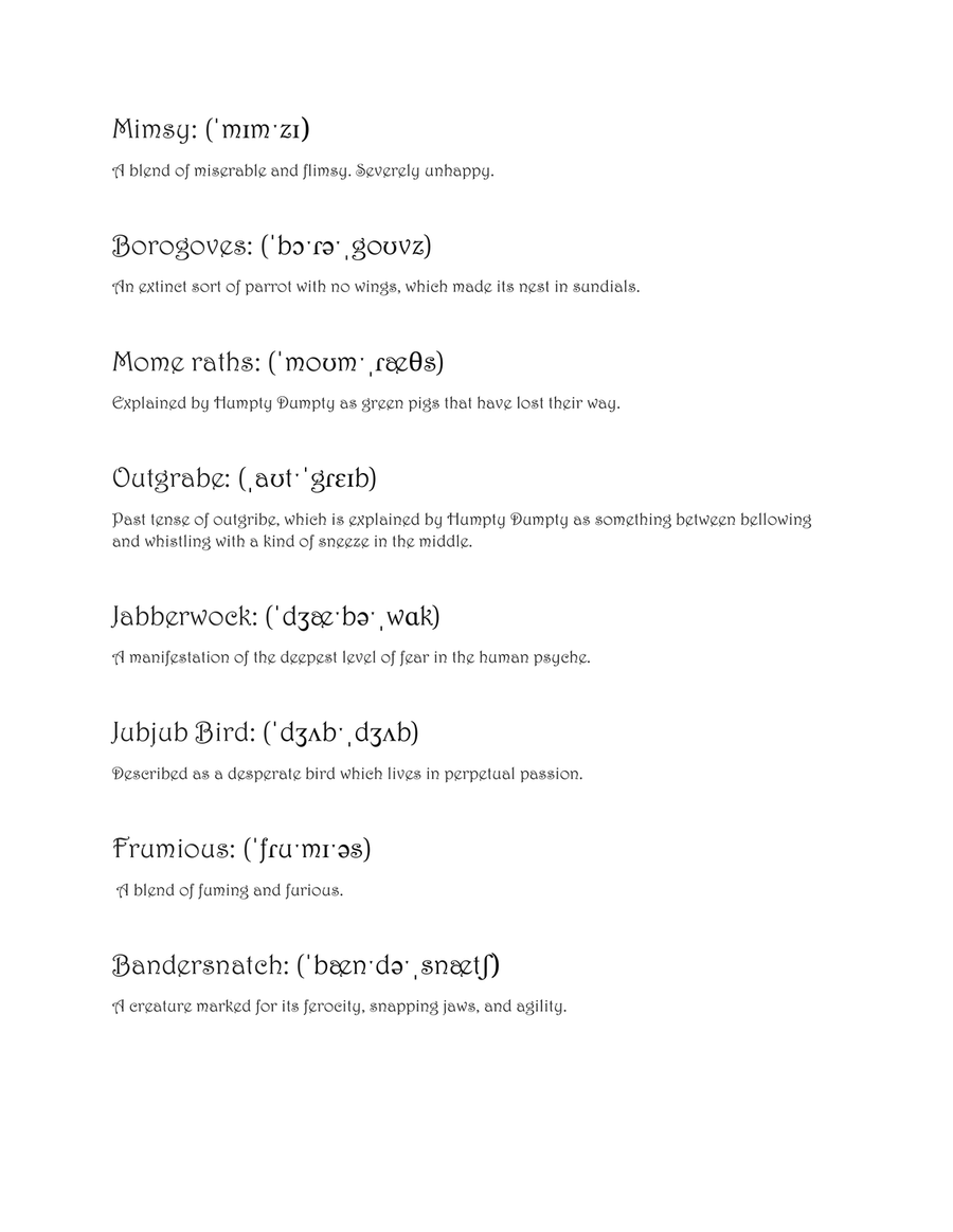 Jabberwocky 4-Part scores gallery preview page 4