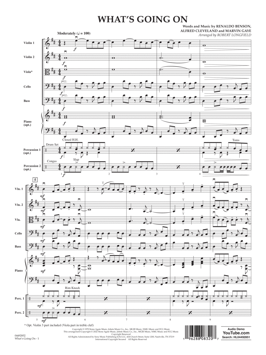 What's Going On (arr. Robert Longfield) - Conductor Score (Full Score)
