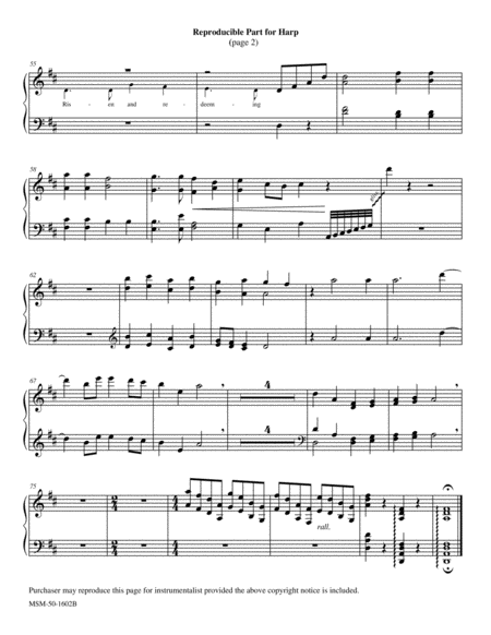 Sing the Songs of Bethlehem (Downloadable String and Harp Parts)