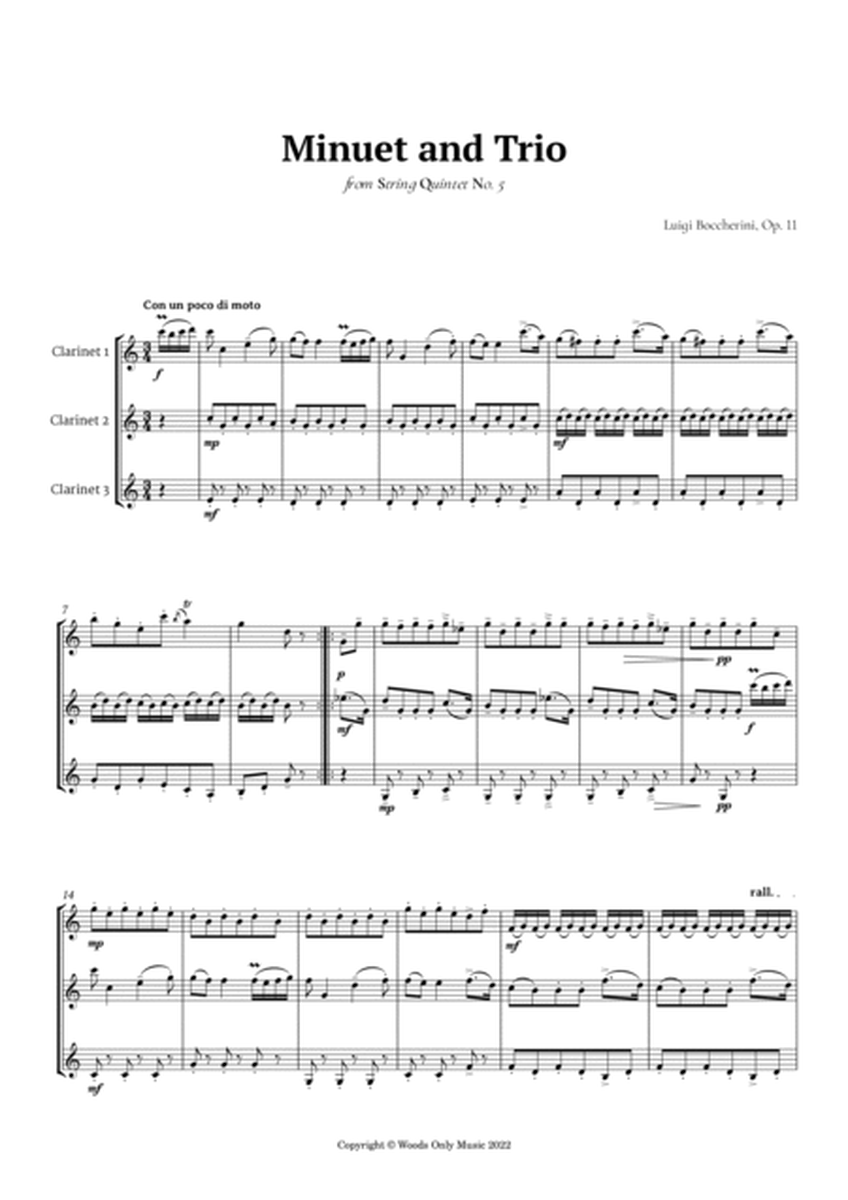 Minuet by Boccherini for Clarinet Trio image number null