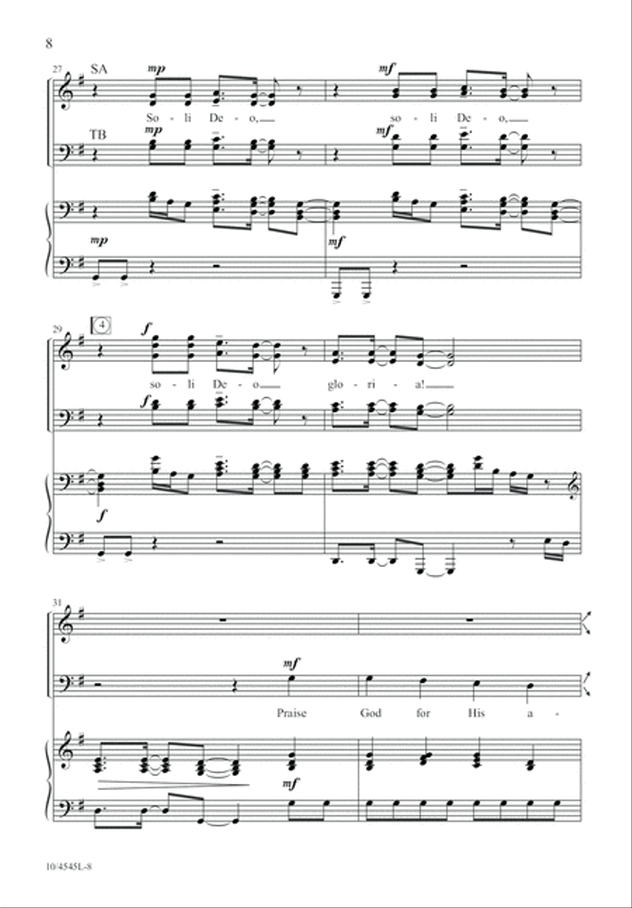 Soli Deo 4-Part scores gallery preview page 9