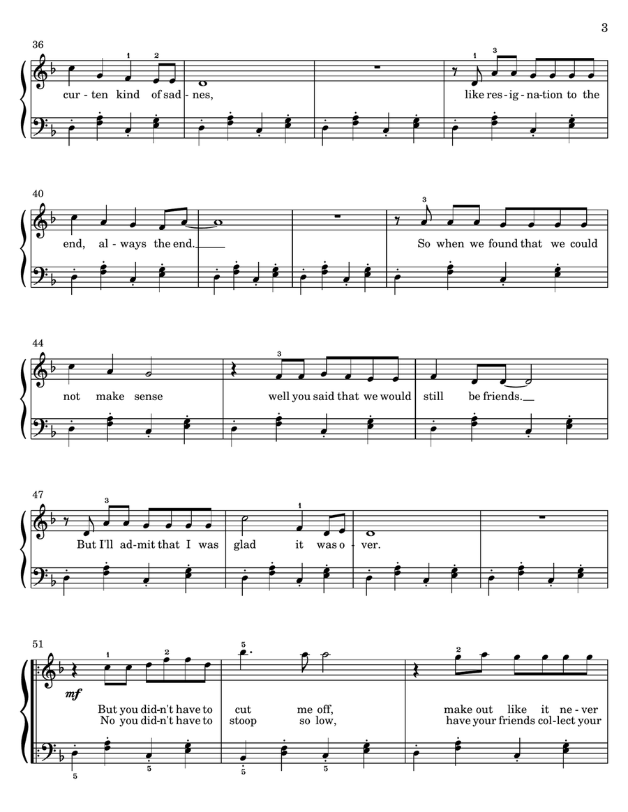 Somebody That I Used To Know Easy Piano scores gallery preview page 3