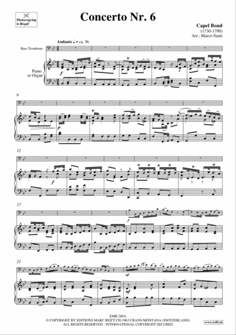 Concerto No. 6 Trombone scores gallery preview page 4