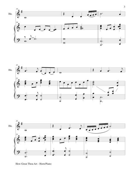 HOW GREAT THOU ART (French Horn/Piano and Horn Part)