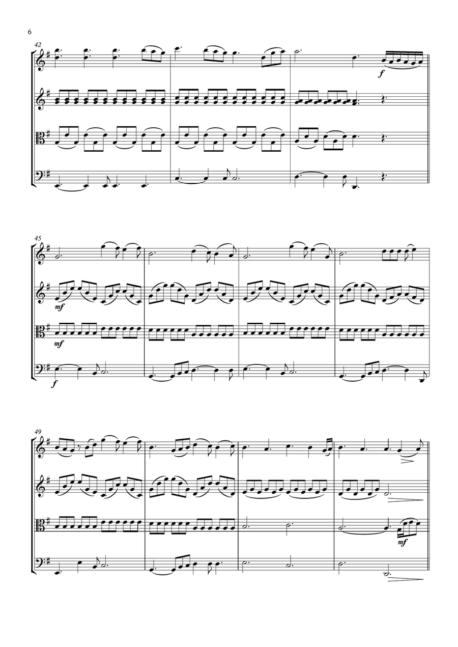 Perfect String Quartet scores gallery preview page 6